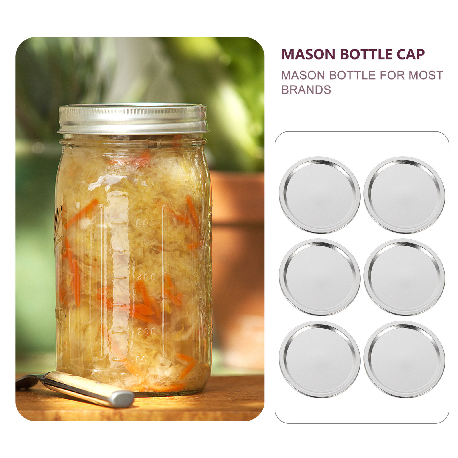 Food Storage Airtight - 20Pcs Metal Jar Lids Airtight Seal