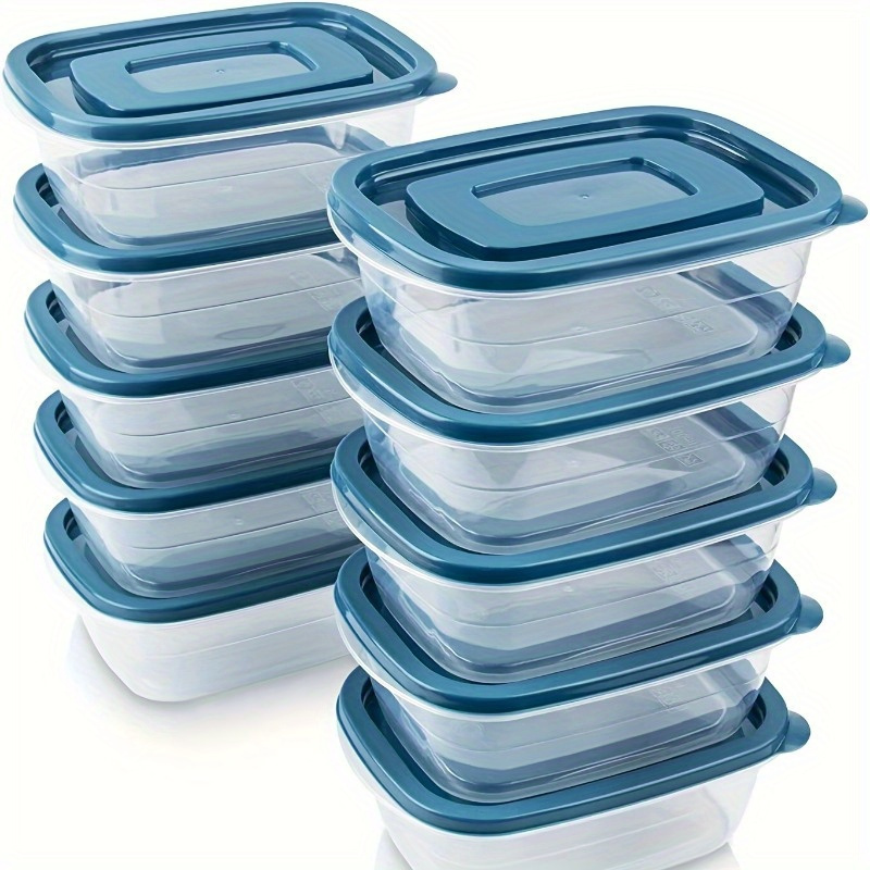 Food Storage Jars Plastic - A Set of 6 Transparent Stackable