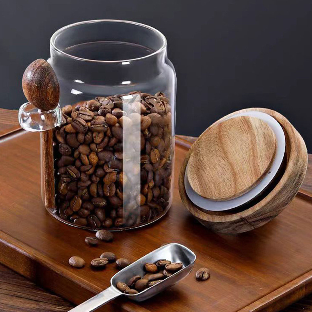 Food Storage Airtight - Transparent Glass Food Storage Canister with
