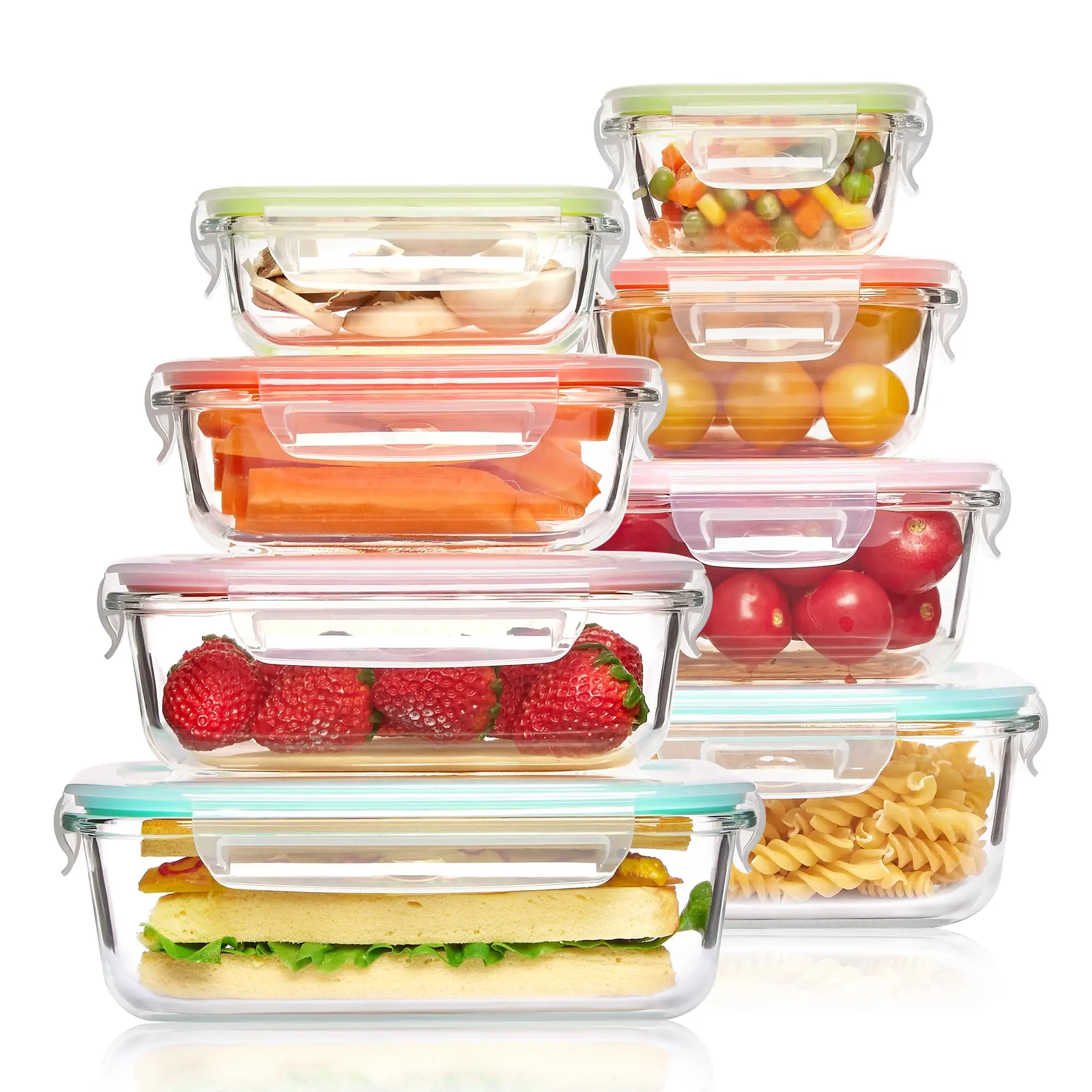 Food Storage Prep Containers - Glass Lunch Box Food Storage Containers,