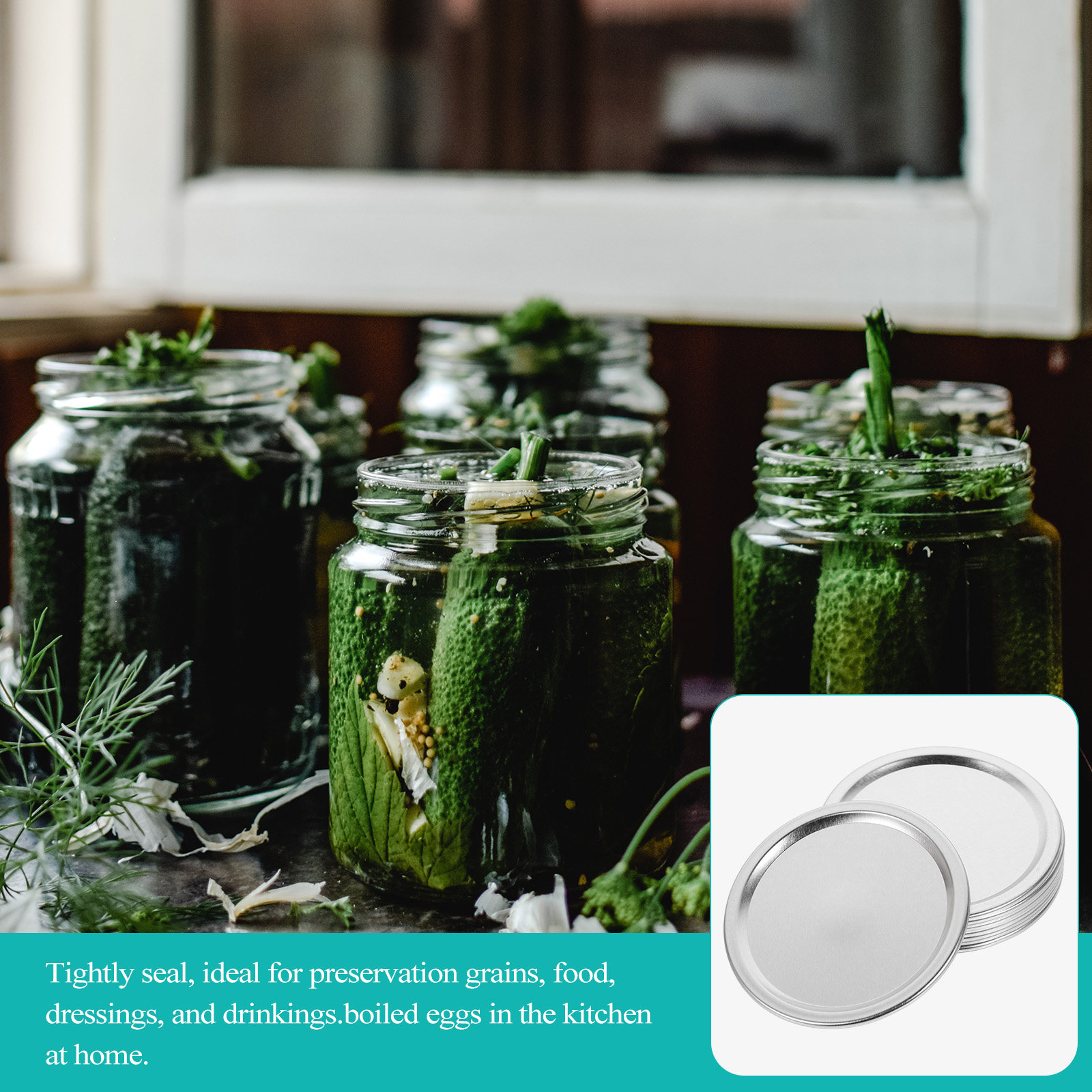 20Pcs Metal Jar Lids Airtight  - Food Storage Airtight ulasan dan harga