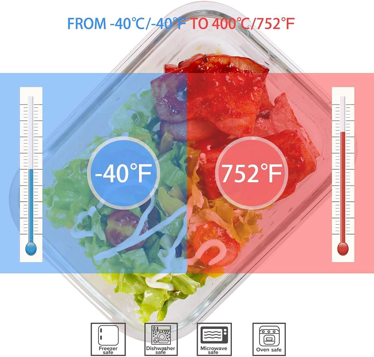 18 Piece Glass Food Storage Co - Food Storage With Glass Lids ulasan dan harga