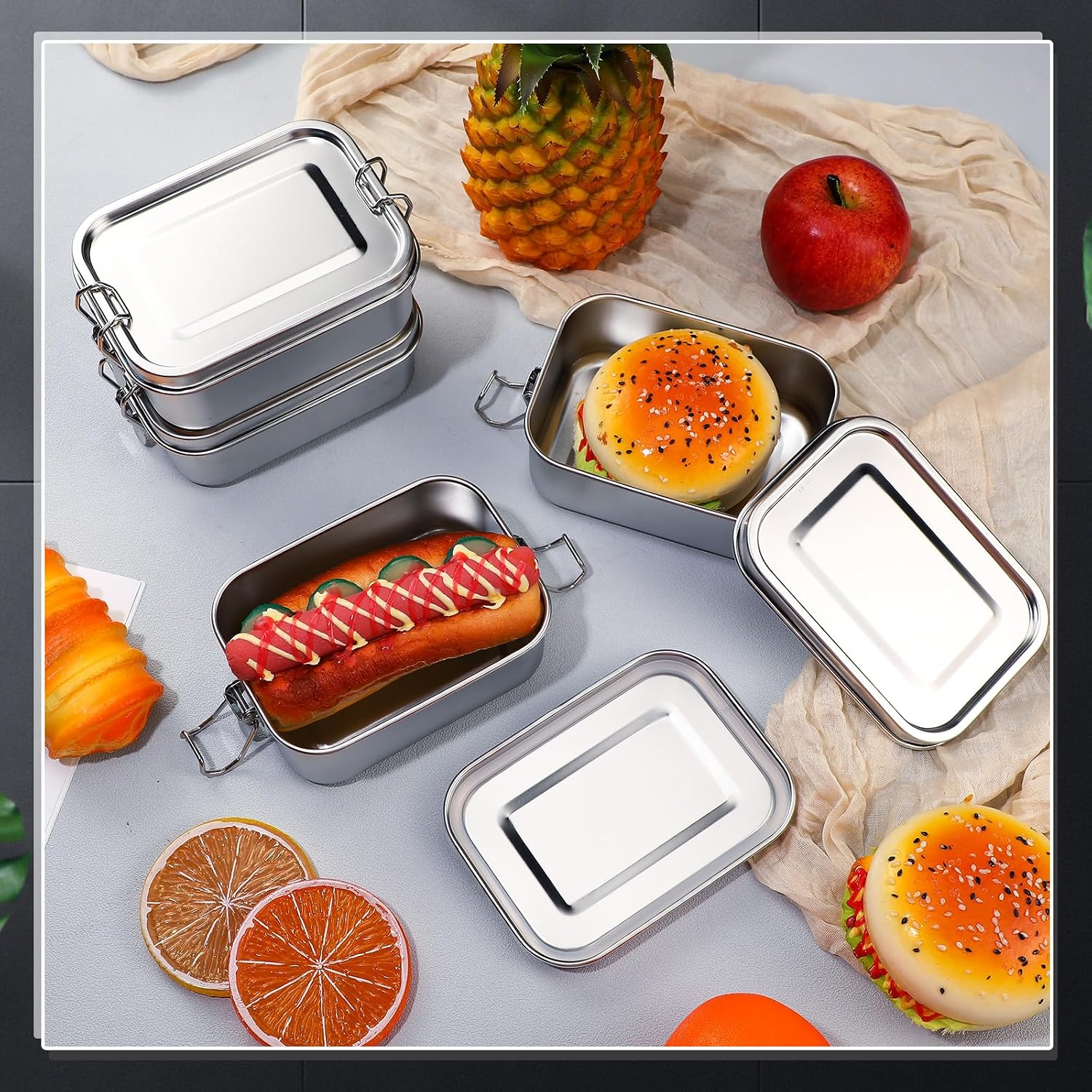 Stainless Steel Food Storage C - Food Storage Prep Containers ulasan dan harga