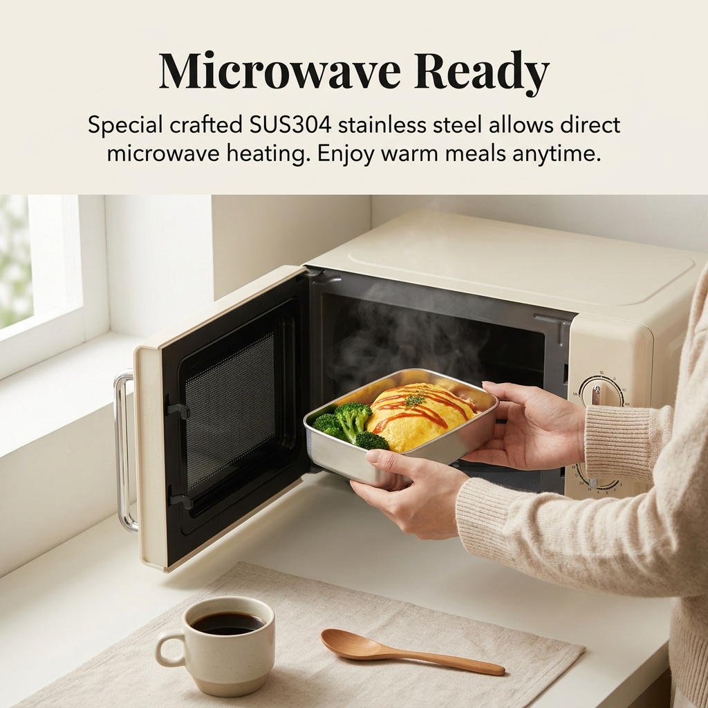 Stainless Steel Bento Box Meta - Food Storage Prep Containers ulasan dan harga