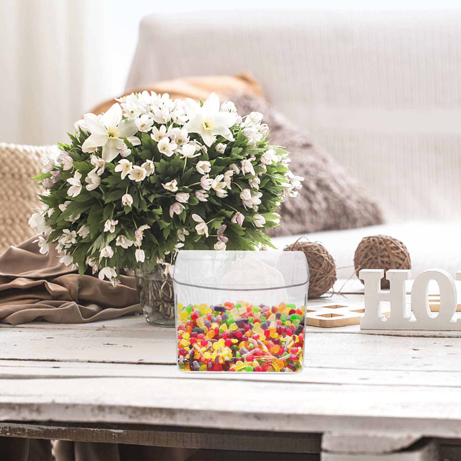 1Pcs Transparent Candy Storage - Food Storage For Restaurant ulasan dan harga