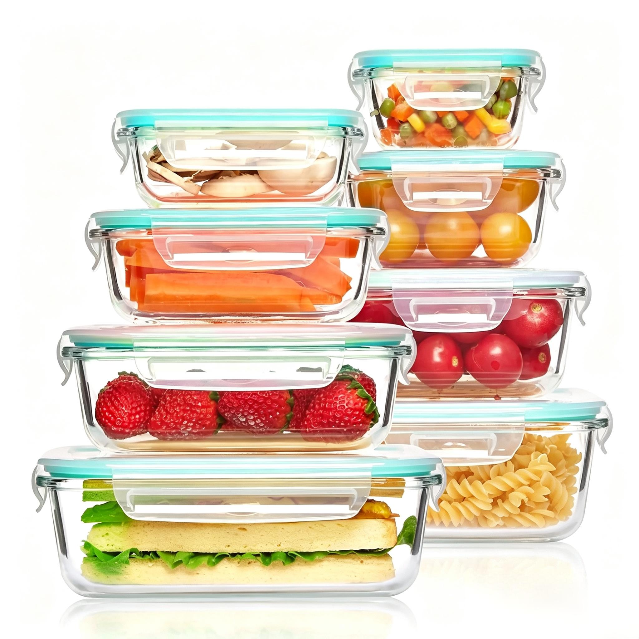 Portable Glass Kitchen Food Co - Food Storage With Glass Lids ulasan dan harga