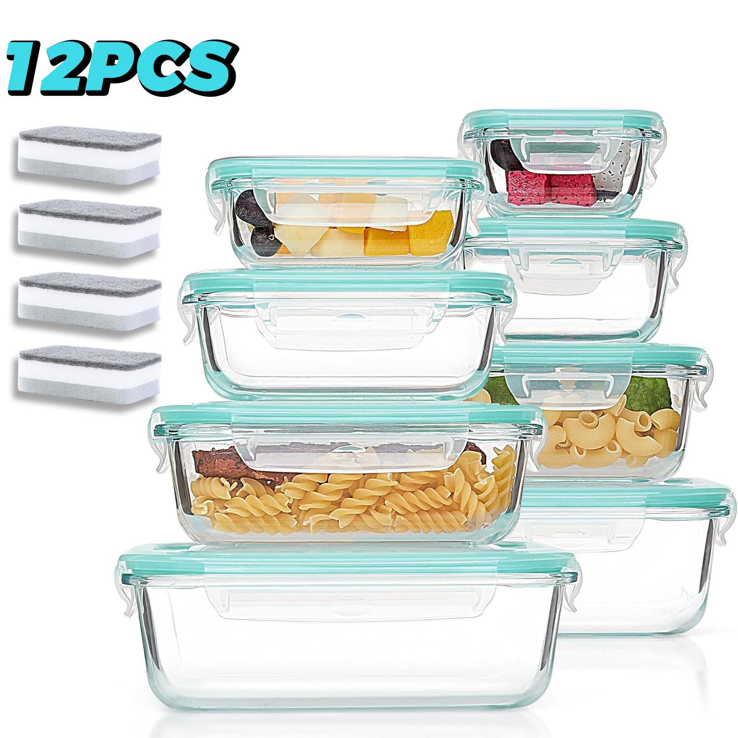 Portable Glass Kitchen Food Co - Food Storage With Glass Lids ulasan dan harga