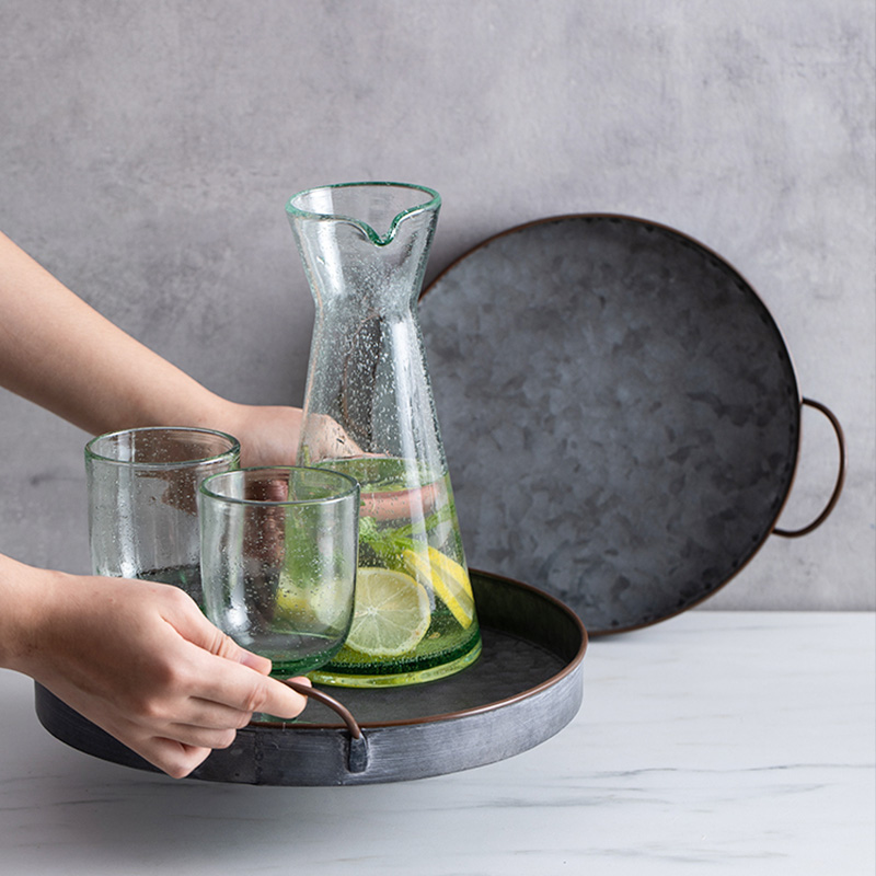 European Retro Round Iron Plat - Food Storage For Restaurant ulasan dan harga