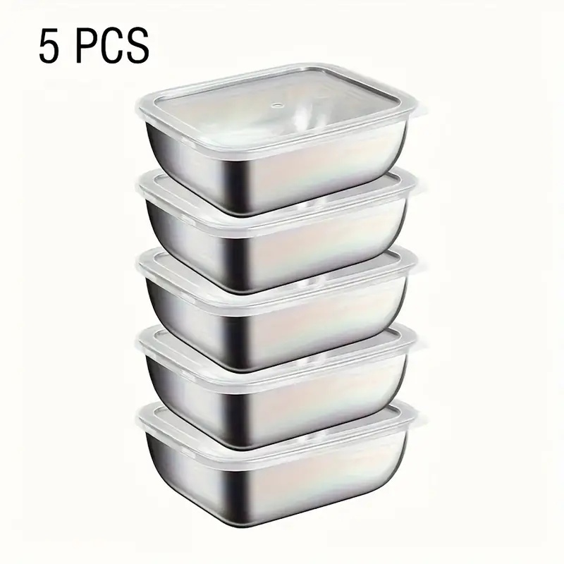 5-Piece Stainless Steel Food S - Food Storage Prep Containers ulasan dan harga