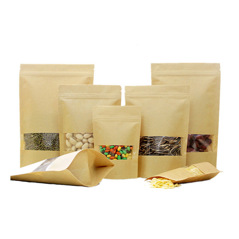 10pcs Zip Lock Kraft Paper Bag - Food Storage Year Supply ulasan dan harga