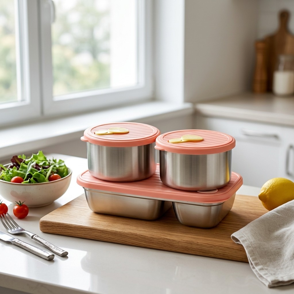 Microwave Safe 304 Stainless S - Food Storage Prep Containers ulasan dan harga