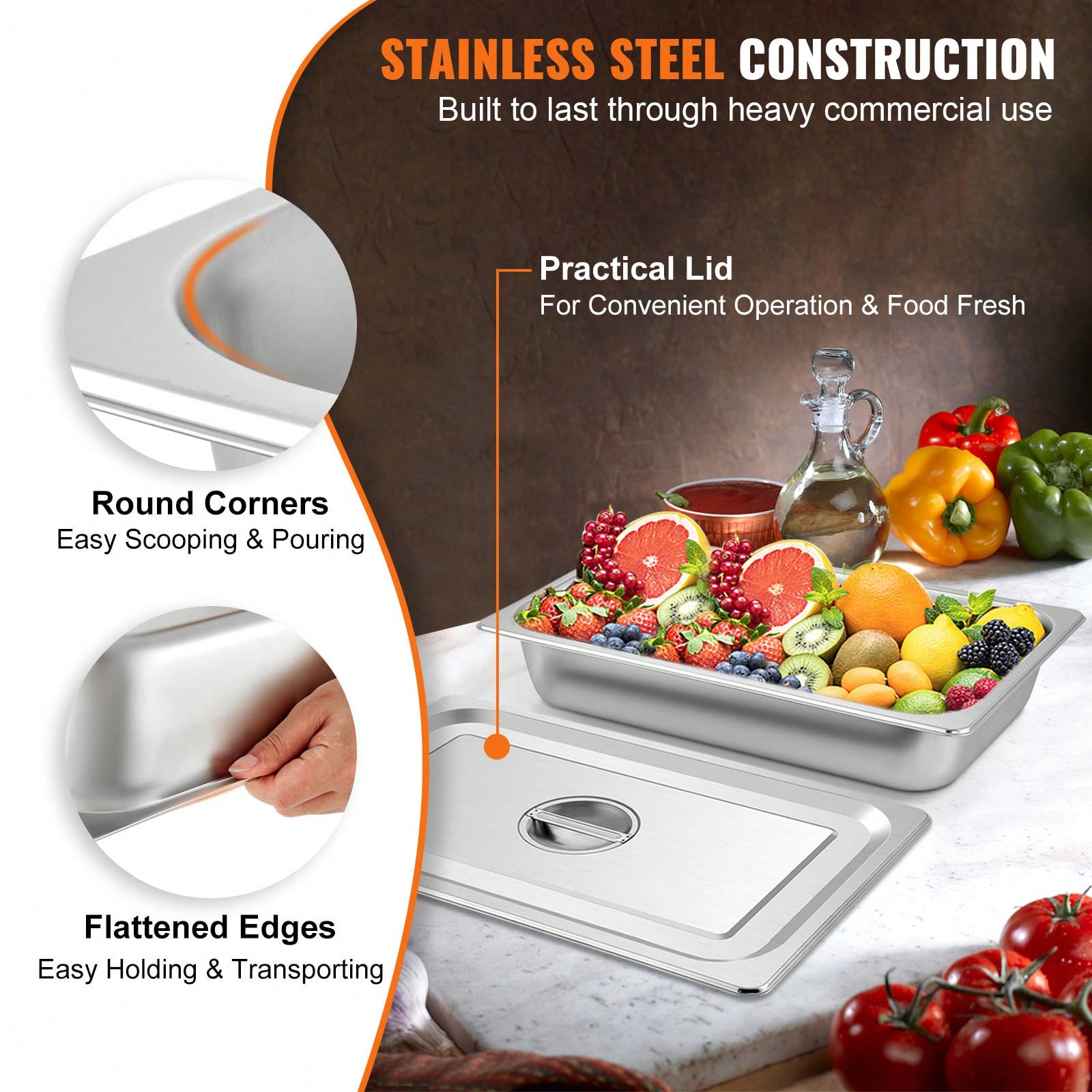 Hotel Pans, 1/6 To Full Size A - Food Storage For Restaurant ulasan dan harga