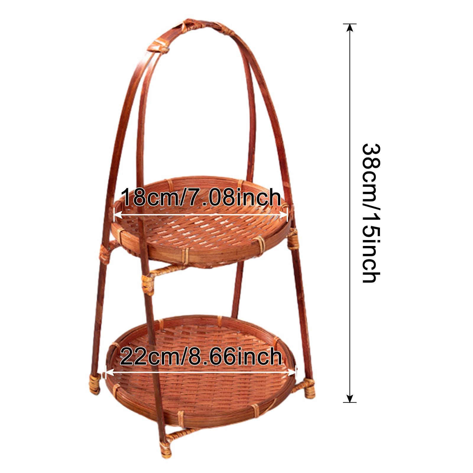 Bamboo Woven Fruit Basket Meal - Food Storage For Restaurant ulasan dan harga