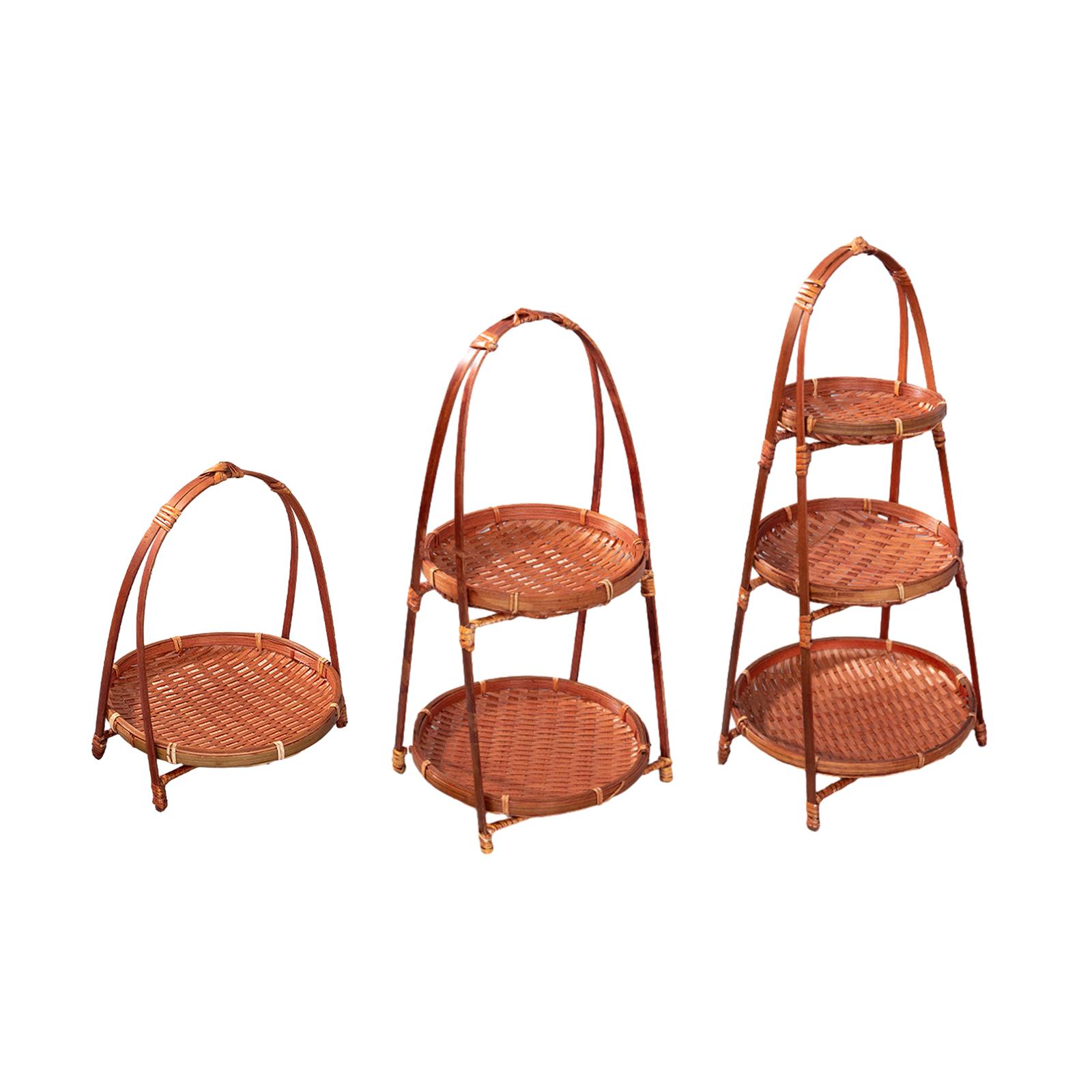 Bamboo Woven Fruit Basket Meal - Food Storage For Restaurant ulasan dan harga