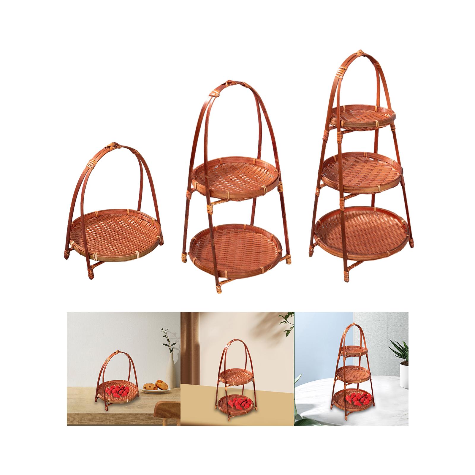 Bamboo Woven Fruit Basket Meal - Food Storage For Restaurant ulasan dan harga