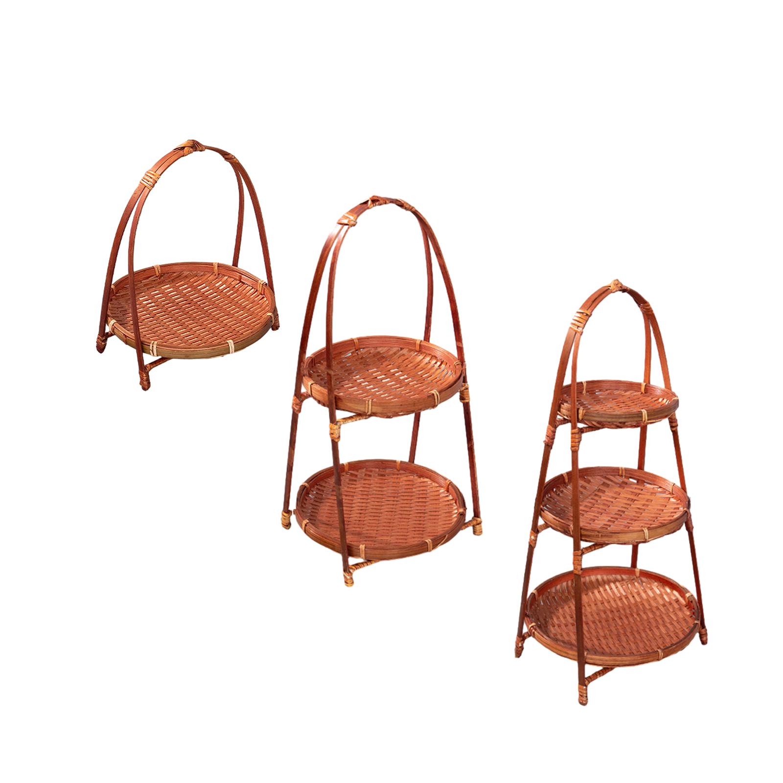 Bamboo Woven Fruit Basket Meal - Food Storage For Restaurant ulasan dan harga