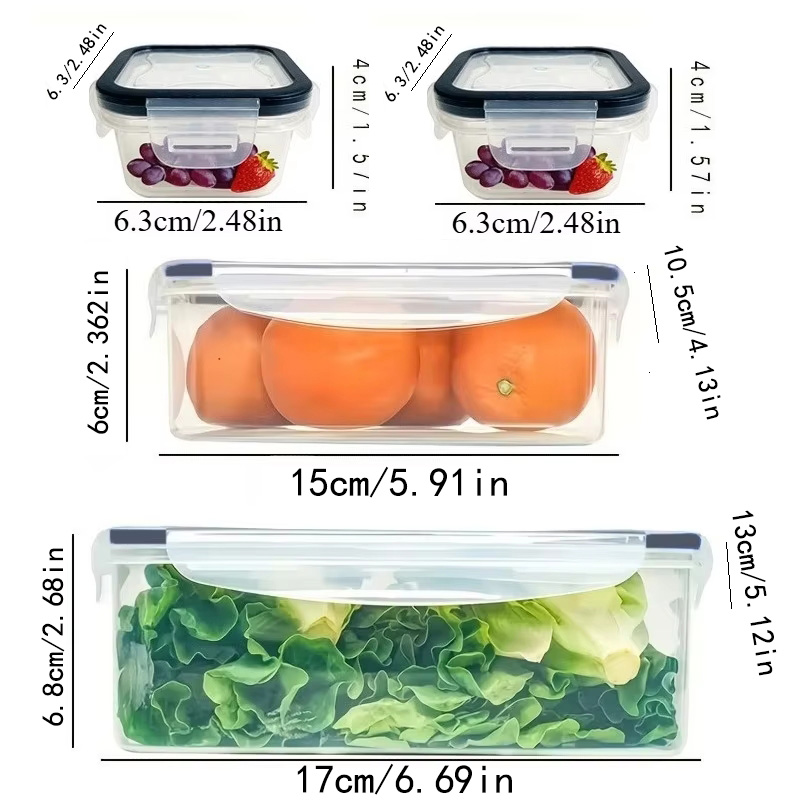8Pcs Set Includes 4 Containers - Food Storage Freezer Containers ulasan dan harga