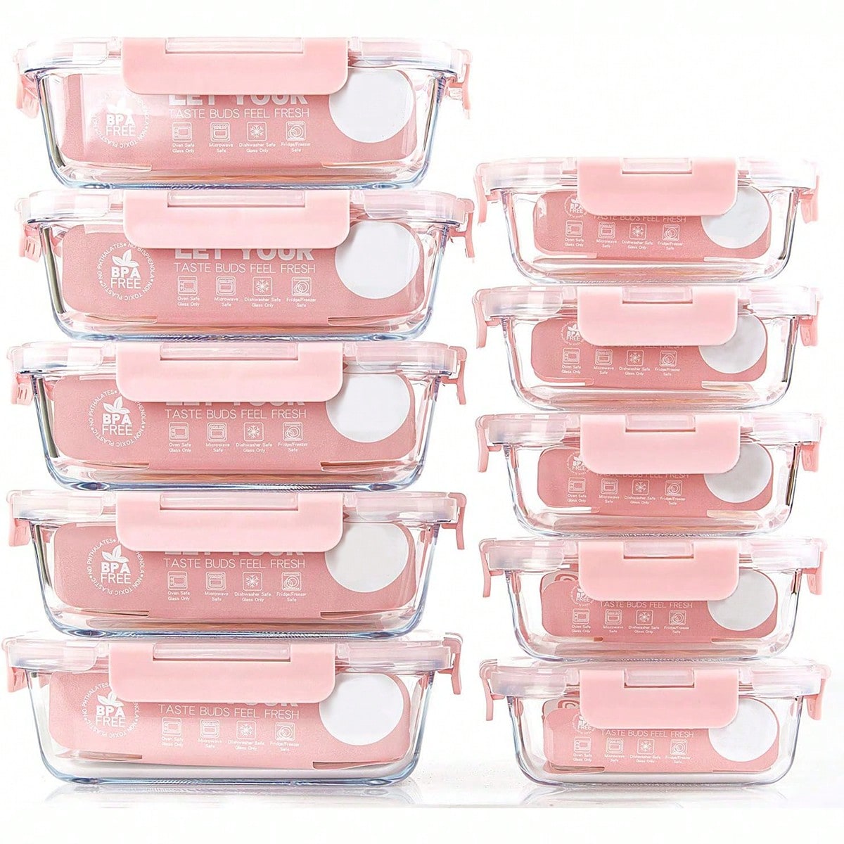 10 Pack Glass Meal Prep Contai - Food Storage Freezer Containers ulasan dan harga