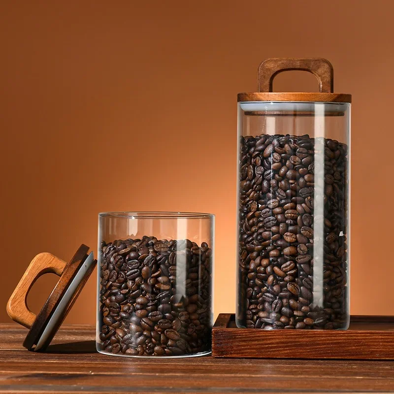 Clear Glass Jar with Bamboo Li - Food Storage With Glass Lids ulasan dan harga