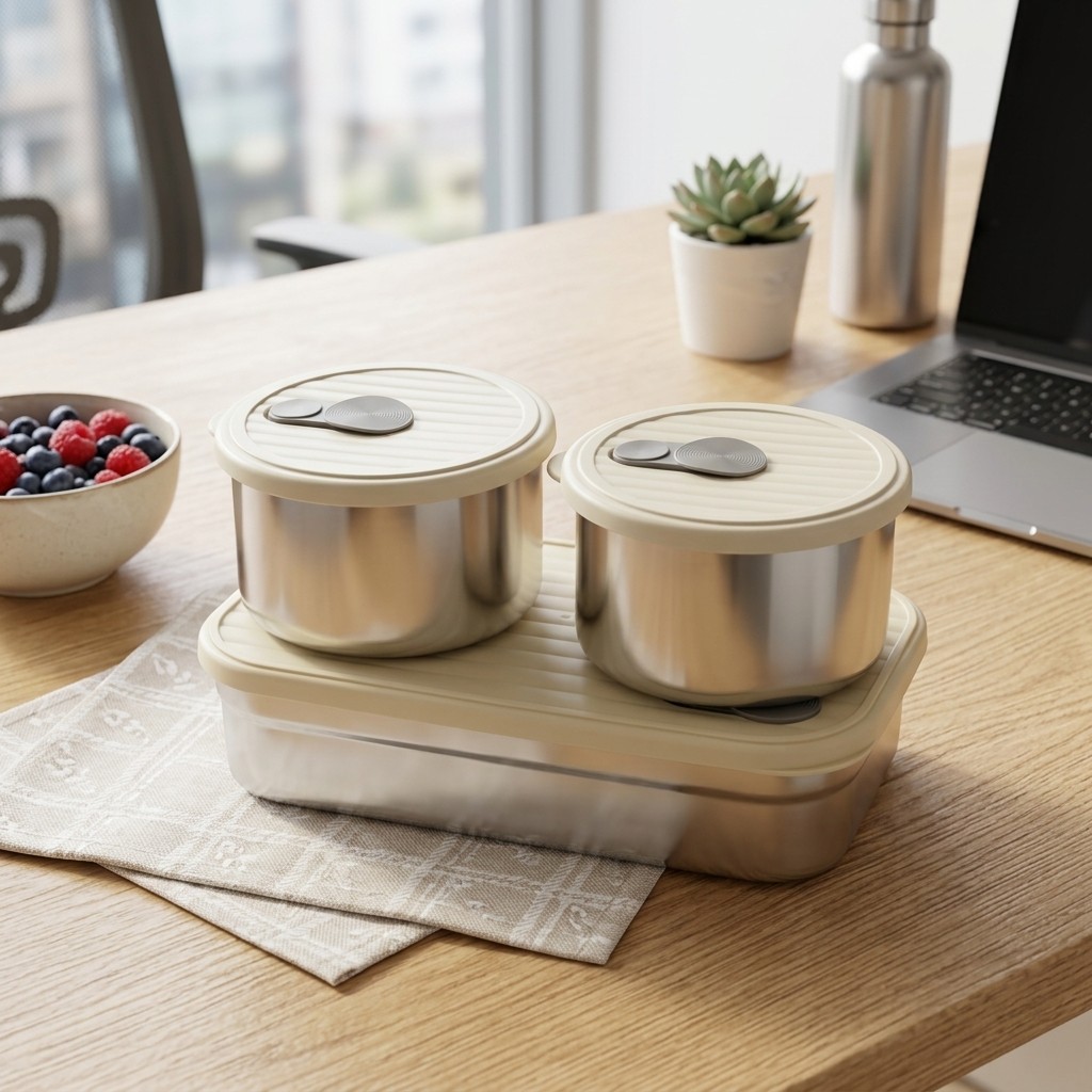 Microwave Safe 304 Stainless S - Food Storage Prep Containers ulasan dan harga