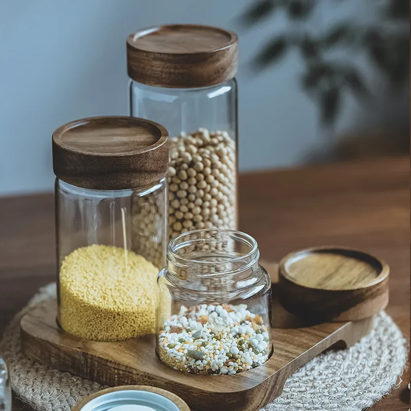 Wood Lid Orgnizer Glass Airtig - Food Storage With Glass Lids ulasan dan harga