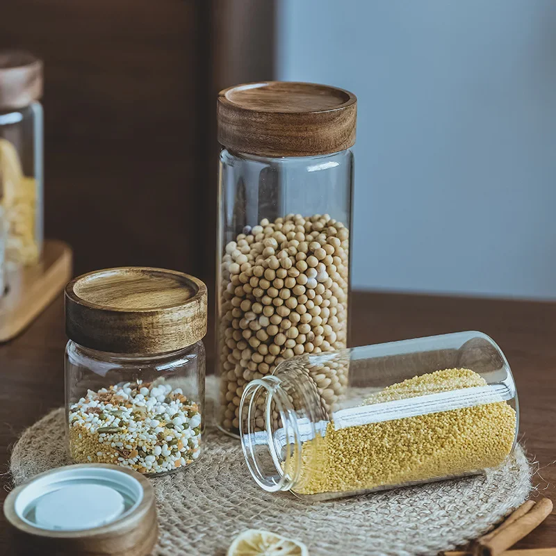 Wood Lid Orgnizer Glass Airtig - Food Storage With Glass Lids ulasan dan harga
