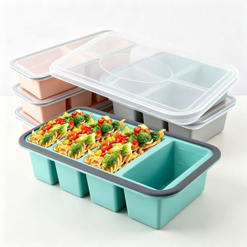 Silicone Freezer Molds with Li - Food Storage Freezer Containers ulasan dan harga