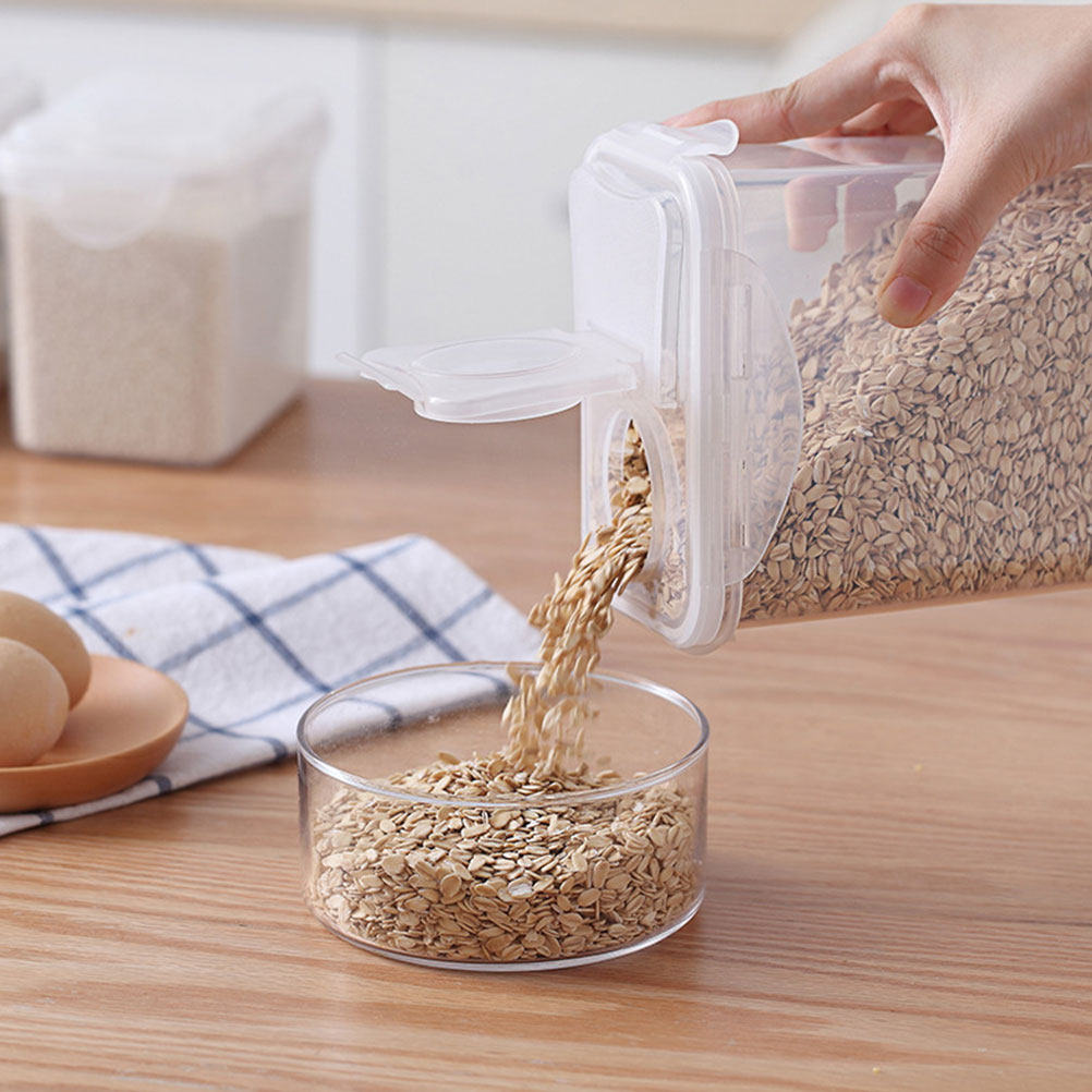 2Pcs Storage Jars Set Clear Pl - Food Storage Airtight ulasan dan harga