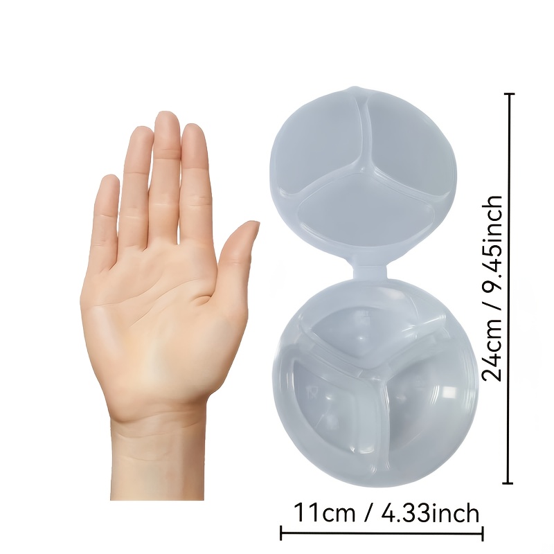 Round 3-Compartment Disposable - Food Storage For Restaurant ulasan dan harga