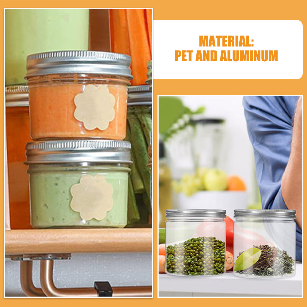 20Pcs Transparent Pet Jars wit - Food Storage Jars Plastic ulasan dan harga