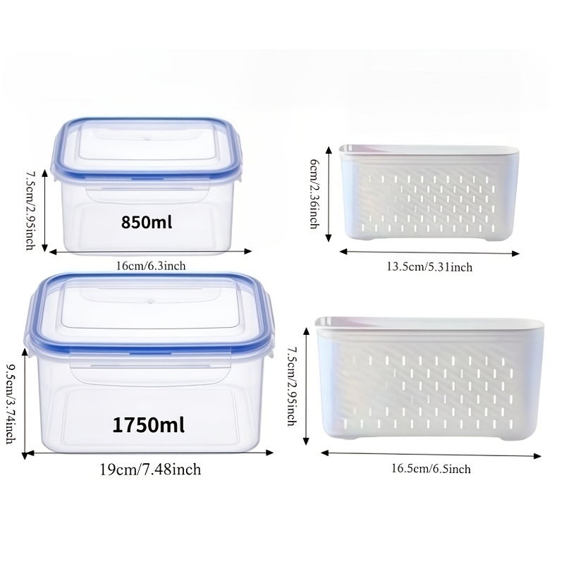 4pcs/Set Leak-Proof Food Stora - Food Storage Prep Containers ulasan dan harga