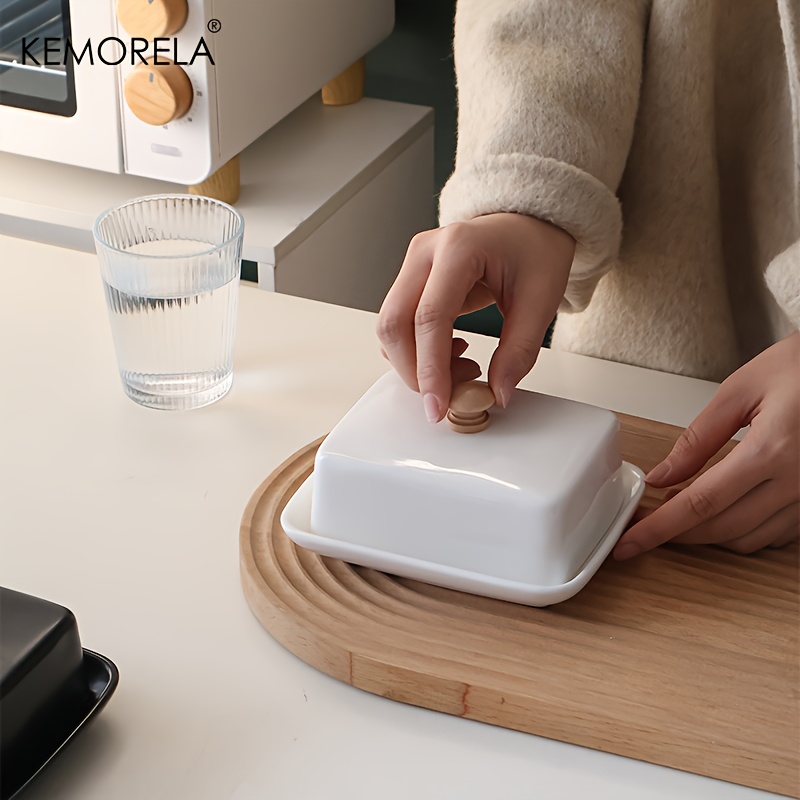Ceramic Butter Dish with Lid R - Food Storage For Restaurant ulasan dan harga