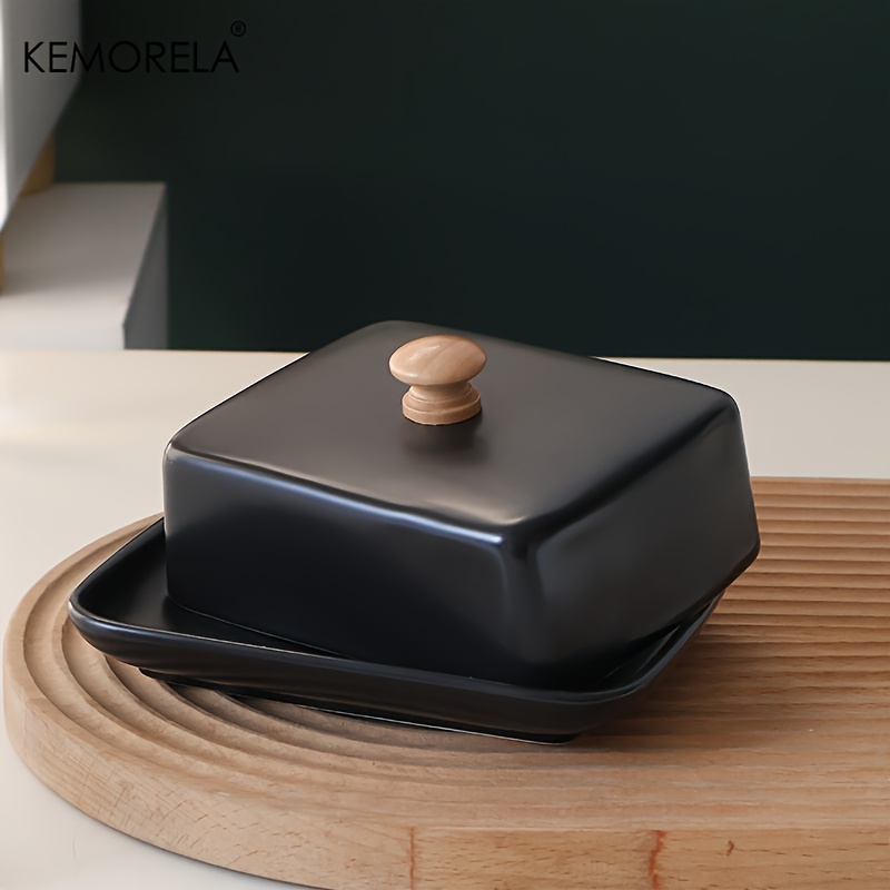 Ceramic Butter Dish with Lid R - Food Storage For Restaurant ulasan dan harga