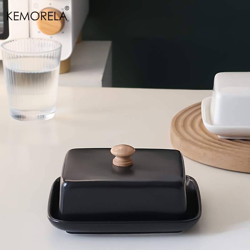Ceramic Butter Dish with Lid R - Food Storage For Restaurant ulasan dan harga