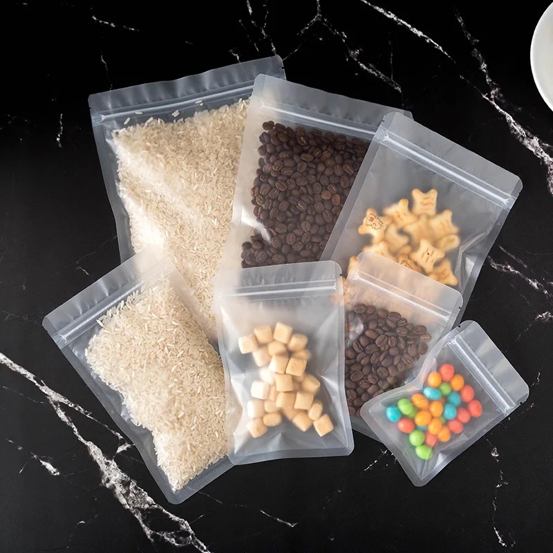 100Pcs Frosted Matte Zip Lock  - Food Storage Year Supply ulasan dan harga