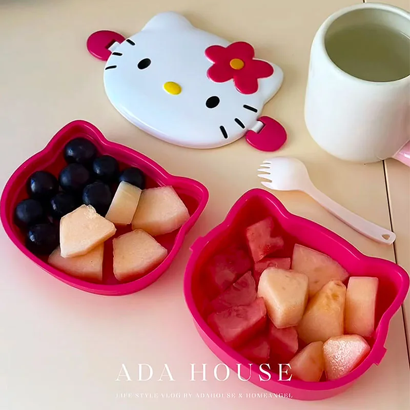 Cute Hello Kitty Shaped Lunch  - Food Storage Jars Plastic ulasan dan harga
