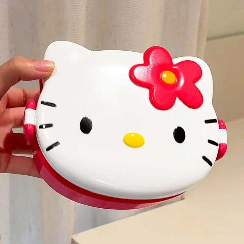 Cute Hello Kitty Shaped Lunch  - Food Storage Jars Plastic ulasan dan harga