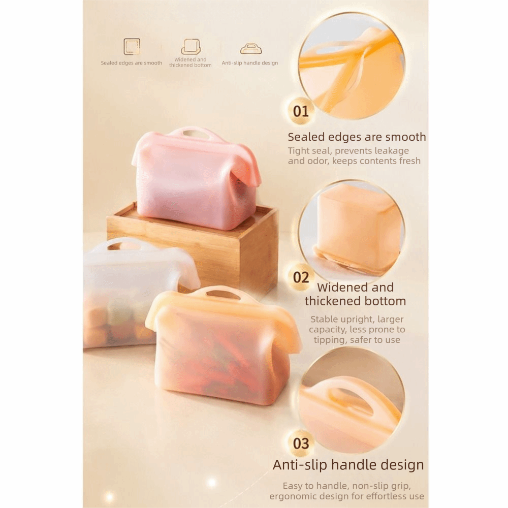 Leak Proof Silicone Food Stora - Food Storage Temperature ulasan dan harga