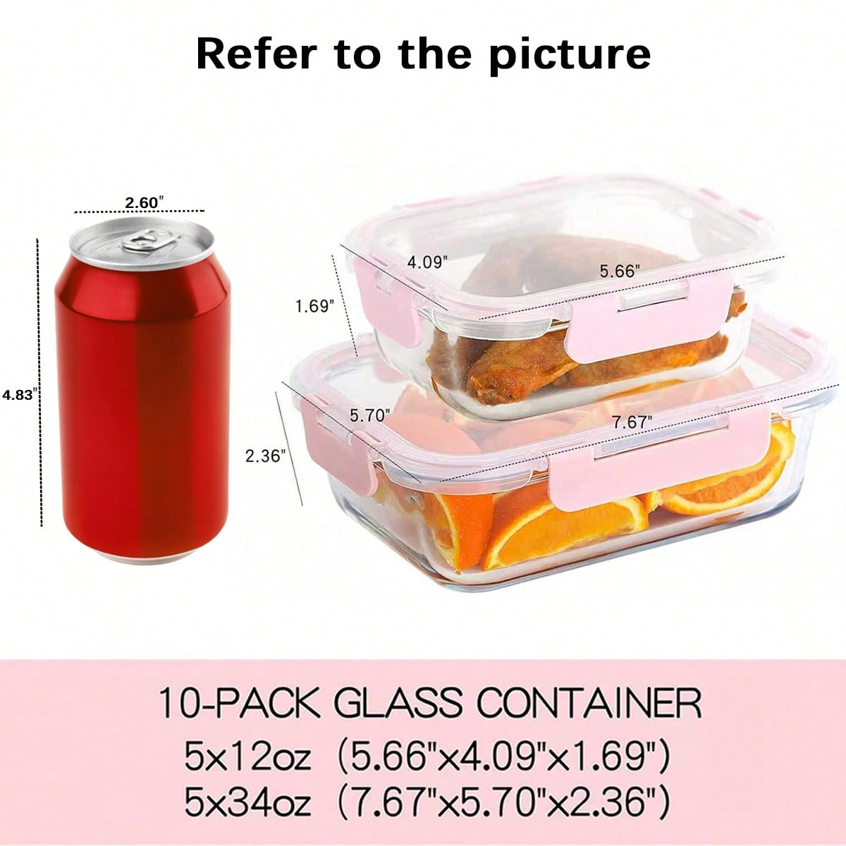 10 Pack Glass Meal Prep Contai - Food Storage With Glass Lids ulasan dan harga